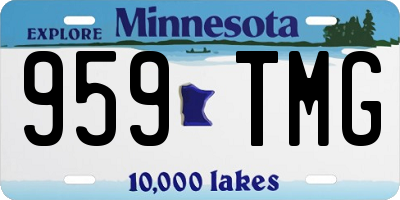 MN license plate 959TMG