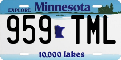 MN license plate 959TML