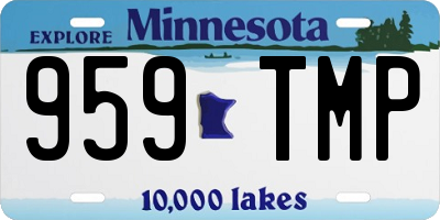MN license plate 959TMP