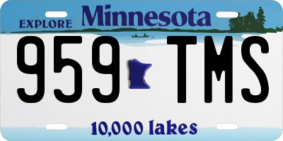 MN license plate 959TMS