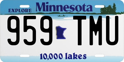 MN license plate 959TMU