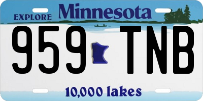 MN license plate 959TNB