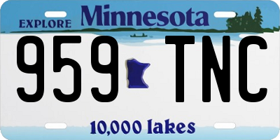 MN license plate 959TNC
