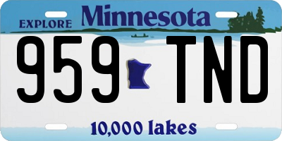 MN license plate 959TND