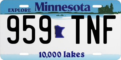 MN license plate 959TNF