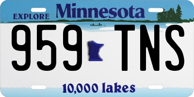 MN license plate 959TNS