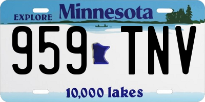 MN license plate 959TNV