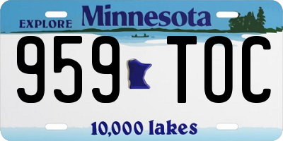 MN license plate 959TOC