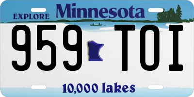 MN license plate 959TOI