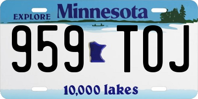 MN license plate 959TOJ