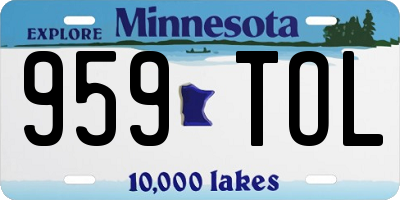 MN license plate 959TOL