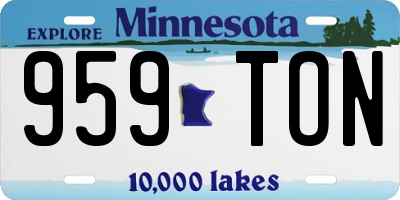 MN license plate 959TON