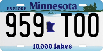 MN license plate 959TOO
