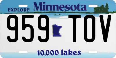 MN license plate 959TOV