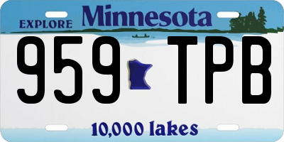 MN license plate 959TPB