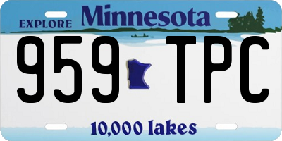 MN license plate 959TPC