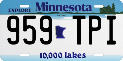 MN license plate 959TPI