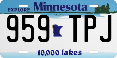 MN license plate 959TPJ