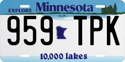 MN license plate 959TPK