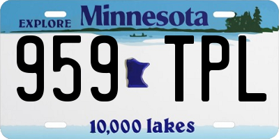 MN license plate 959TPL