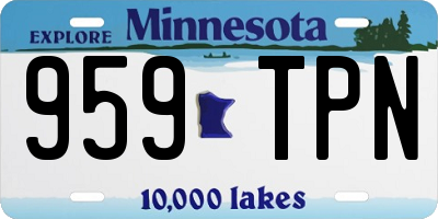 MN license plate 959TPN