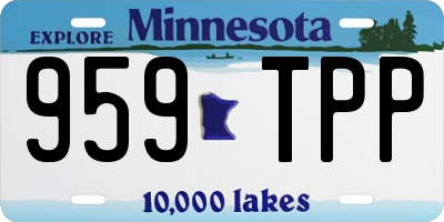 MN license plate 959TPP