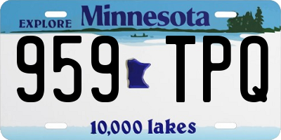MN license plate 959TPQ