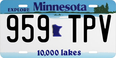 MN license plate 959TPV