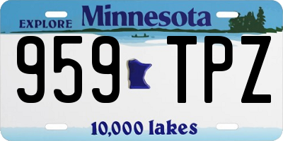 MN license plate 959TPZ