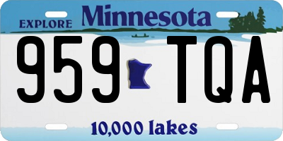MN license plate 959TQA