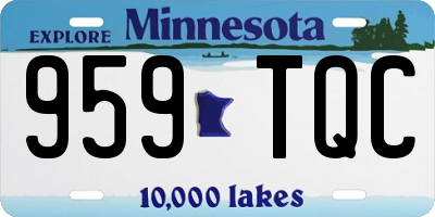 MN license plate 959TQC