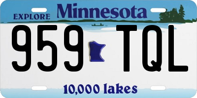 MN license plate 959TQL
