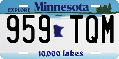 MN license plate 959TQM