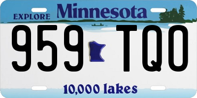 MN license plate 959TQO
