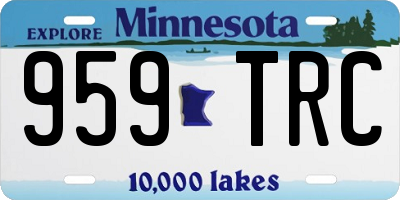MN license plate 959TRC