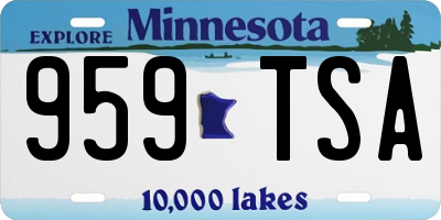 MN license plate 959TSA