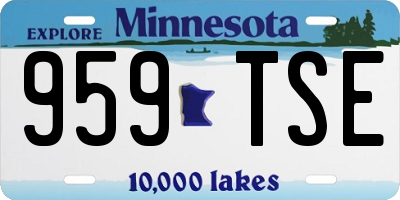 MN license plate 959TSE