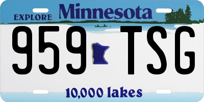 MN license plate 959TSG