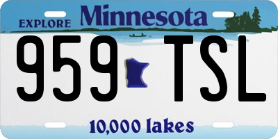 MN license plate 959TSL