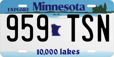 MN license plate 959TSN