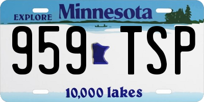 MN license plate 959TSP