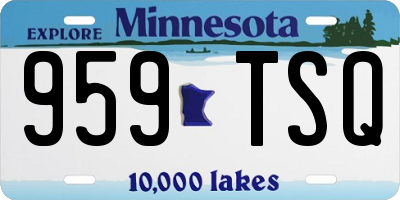 MN license plate 959TSQ