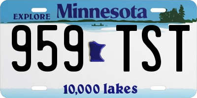 MN license plate 959TST