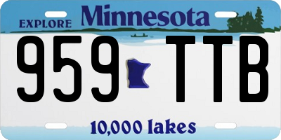 MN license plate 959TTB