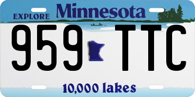 MN license plate 959TTC