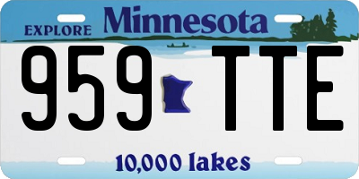 MN license plate 959TTE
