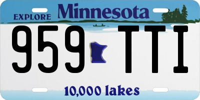 MN license plate 959TTI