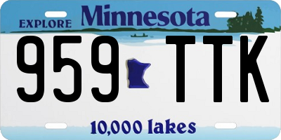 MN license plate 959TTK