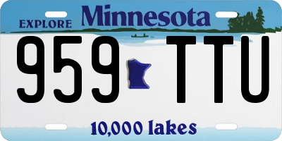 MN license plate 959TTU