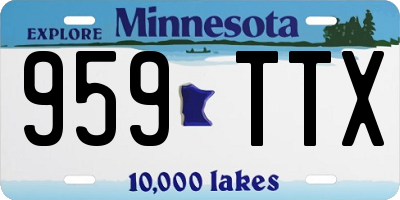 MN license plate 959TTX